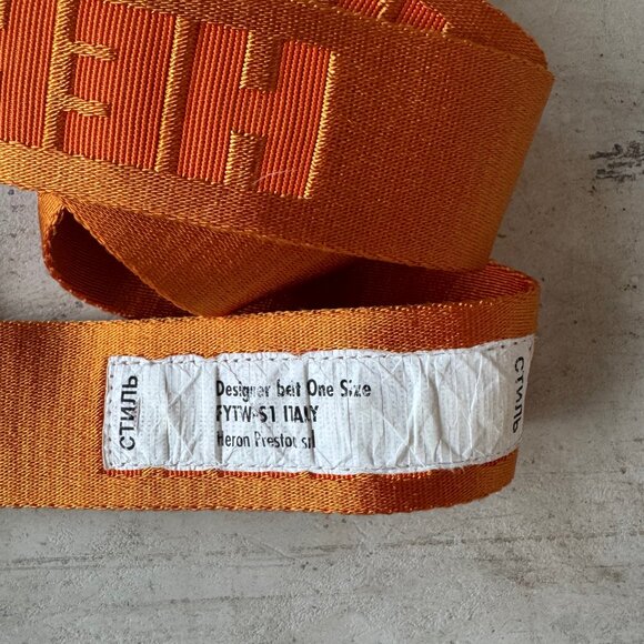 Heron Preston Orange "Style" Women's Tab Belt - Festival Ready - Picture 7 of 7